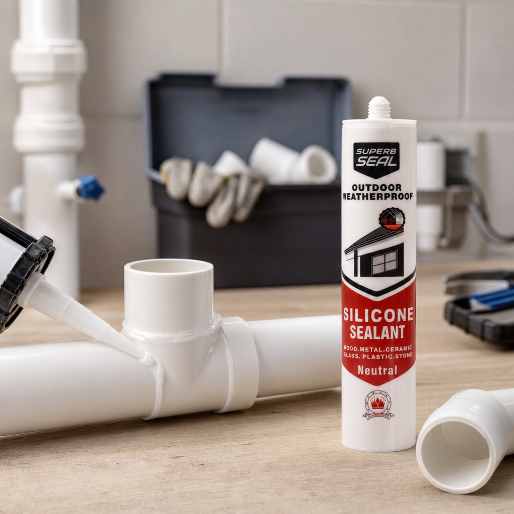 silicone stick to plastic metal wood